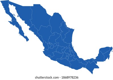 vector illustration of Mexico map