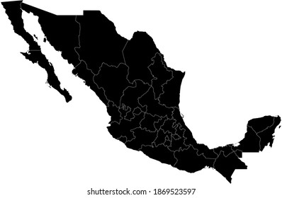 vector illustration of Mexico map