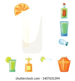 Vector illustration of Mexico and tequila icon. Set of Mexico and fiesta stock vector illustration.