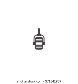 Vector illustration of mic design, logo, template and icons. Flat Style Design.
