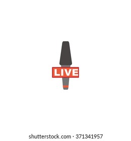 Vector illustration of mic design, logo, template and icons. Flat Style Design.