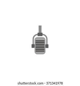 Vector illustration of mic design, logo, template and icons. Flat Style Design.
