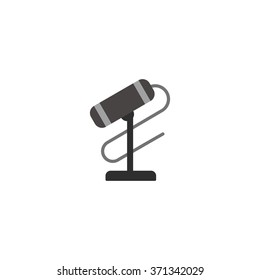 Vector illustration of mic design, logo, template and icons. Flat Style Design.