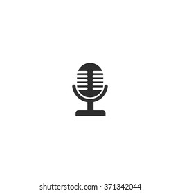 Vector illustration of mic design, logo, template and icons. Flat Style Design.