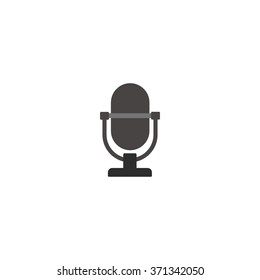 Vector illustration of mic design, logo, template and icons. Flat Style Design.