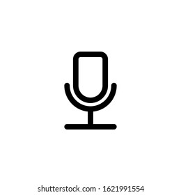 Vector illustration, Mic icon Line design template