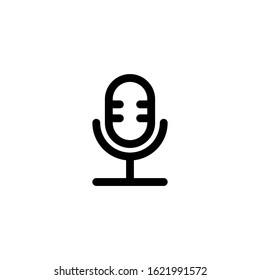 Vector illustration, Mic icon Line design template