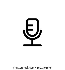 Vector illustration, Mic icon Line design template