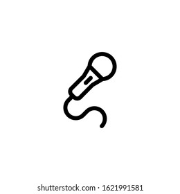 Vector illustration, Mic icon Line design template