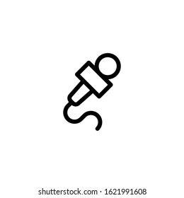 Vector illustration, Mic icon Line design template