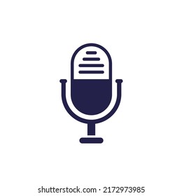 a vector illustration of a mic symbol or icon