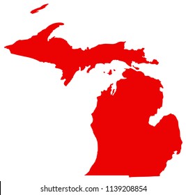 vector illustration of Michigan map