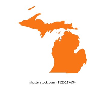 vector illustration of Michigan map
