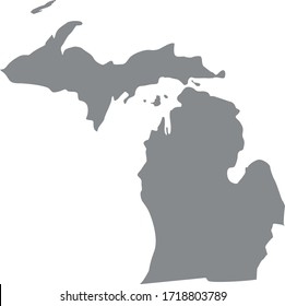 vector illustration of Michigan map