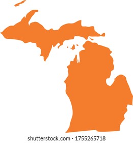 Vektorgrafik von Michigan-Karte