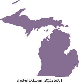 vector illustration of Michigan map