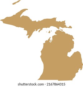 Vector Illustration of Michigan map
