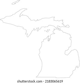 Ilustración vectorial del mapa de Michigan