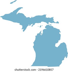 Vector Illustration of Michigan map