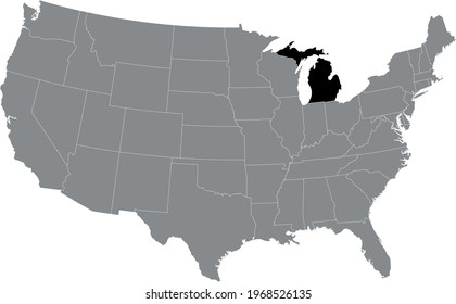 vector illustration of Michigan State map