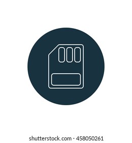 Vector illustration of micro card icon