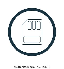 Vector illustration of micro card icon