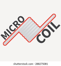 Vector illustration of microcoil for vaping