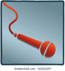 Vector illustration of a microphone