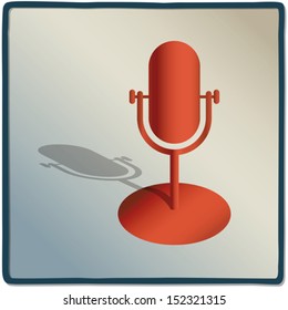 Vector illustration of a microphone