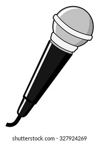vector illustration of microphone, audio equipment