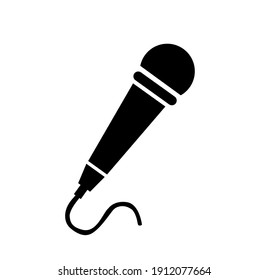 vector illustration microphone design on white