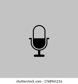 Vector illustration of microphone icon