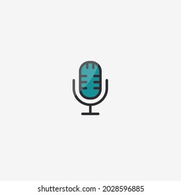 Vector illustration of microphone icon