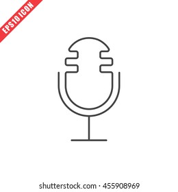 Vector illustration of microphone icon