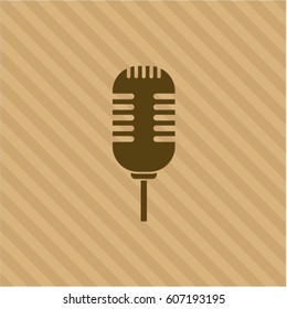 Vector Illustration of Microphone icon vector illustration

