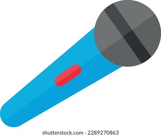 Vector illustration of a microphone icon. Karaoke and singing.