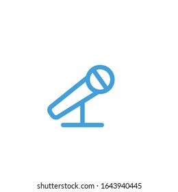 Vektorillustration, Mikrofon-Symbol. Liniendesign-Vorlage