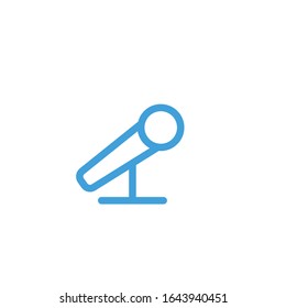 Vector illustration, microphone icon. Line design template