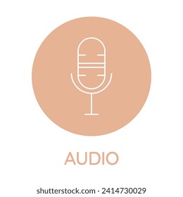 Vector illustration of a microphone icon. Modern flat design for web and mobile applications.