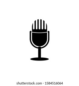 Vector illustration of a microphone icon on a white background