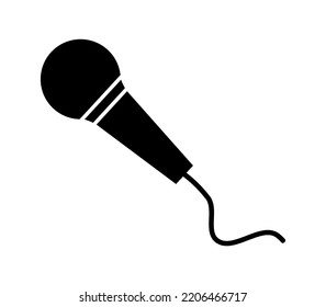 ilustración vectorial del icono del micrófono en fondo blanco