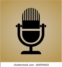 Vector Illustration of Microphone icon or symbol
