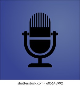 Vector illustration of Microphone vector icon or symbol
