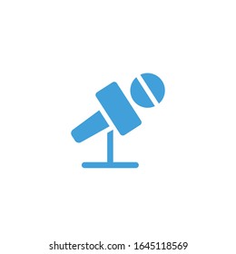 Vector illustration, microphone icon template.