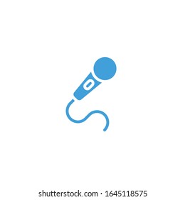 Vector illustration, microphone icon template.