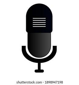 Vektorgrafik eines Mikrofons für Symbole, Logos oder andere Zwecke. Einfache flache Vektorgrafik