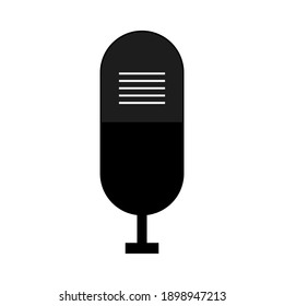 Vector illustration of a microphone for icons, logos or other purposes. Simple flat vector design