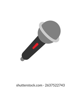 Vector illustration of an Microphone isolated on a white background