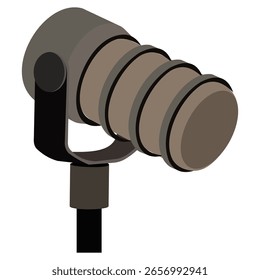 Ilustração vetorial de um microfone sobre fundo branco