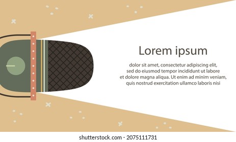 Vector illustration of a microphone for a podcast. The blogging. A modern profession. Flat style illustration with a place for text